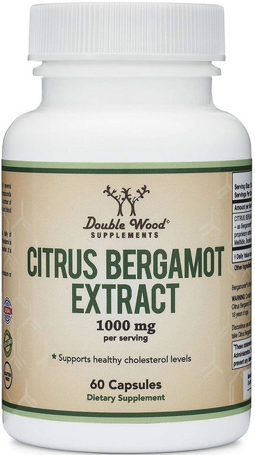 Double Wood Citrus Bergamot Extract 1000mg 膠囊, 1個, 60錠
