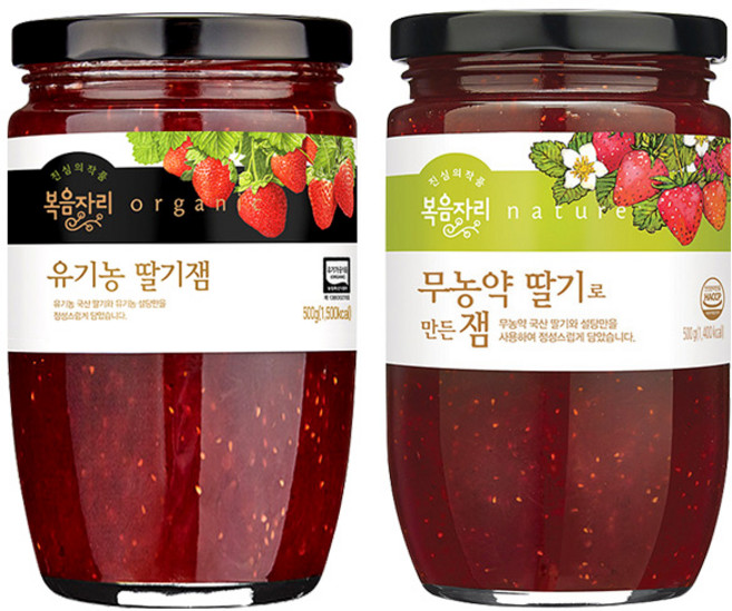 복음자리 유기농 딸기잼 500g *무농약 딸기잼 500g, 1개