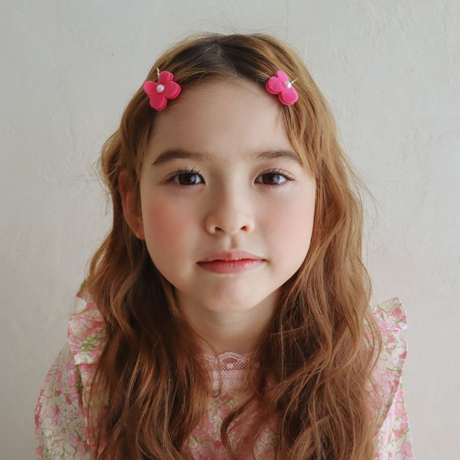 채니봉봉 플라워 실핀 2P 유아헤어핀