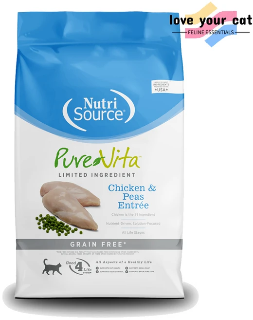 퓨어비타 고양이 치킨&완두콩 그레인프리 사료, 닭, 1.81kg, 1개 - 쿠팡