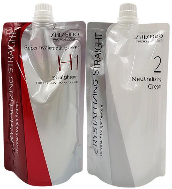 시세이도 프로페셔널 크리스탈라이징 알파H 스트레이트크림 H 악곱슬 건강모용 1제 400ml + 2제 400ml, 1개, 800ml