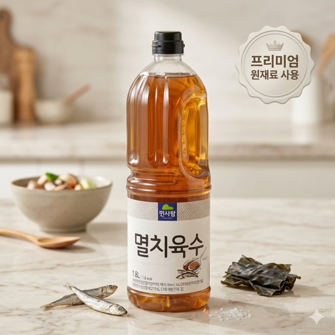 면사랑 멸치육수 국수국물 다시용 멸치액, 1.8L, 3개