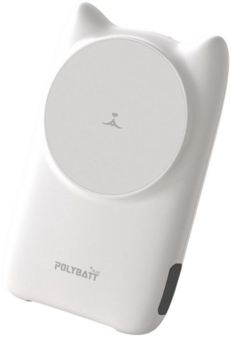 POLYBATT 22W雙向磁吸快充行動電源 10000mAh 自帶線 PD/QC 支援iPhone17, 白色,單入, MP1109