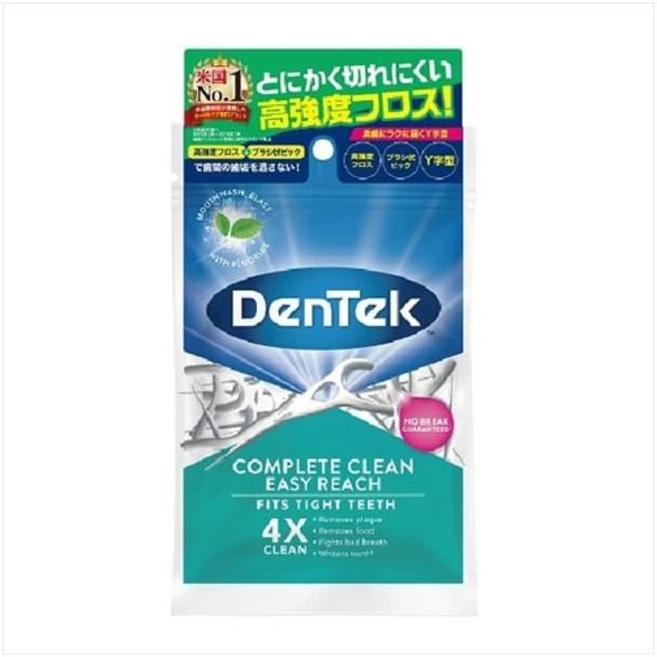 デンテック DenTek 덴텍 DENTEK 컴플리트 클린 이지 리치 75본입 치실 치간 칫솔 오랄 케어 - 쿠팡