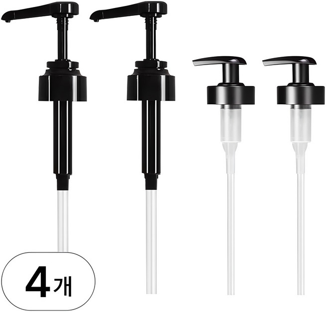 4개 세트 범용 소스 펌프 누르는 펌핑 뚜껑 디스펜서 노즐 헤드 다용도 호환 오일 병 시럽 카페 주방 양념 굴소스 진공 펌핑기, R79141B(4개입, 1세트, 블랙