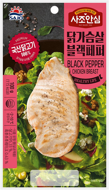 사조안심 사조 닭가슴살 블랙페퍼 100g, 10개