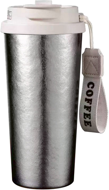 純鈦保溫杯 純鈦咖啡杯 純鈦保溫瓶 鈦保溫瓶 鈦保溫杯 鈦咖啡杯, 白, 1個, 500ml