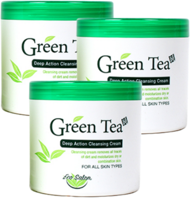 에코살롱 녹차 클렌징크림 450g / 3개