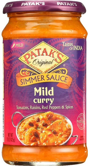 PATAKS Mild Curry Sauce 14.5 OZ 파탁스 순한 카레 14.5온스, 1개