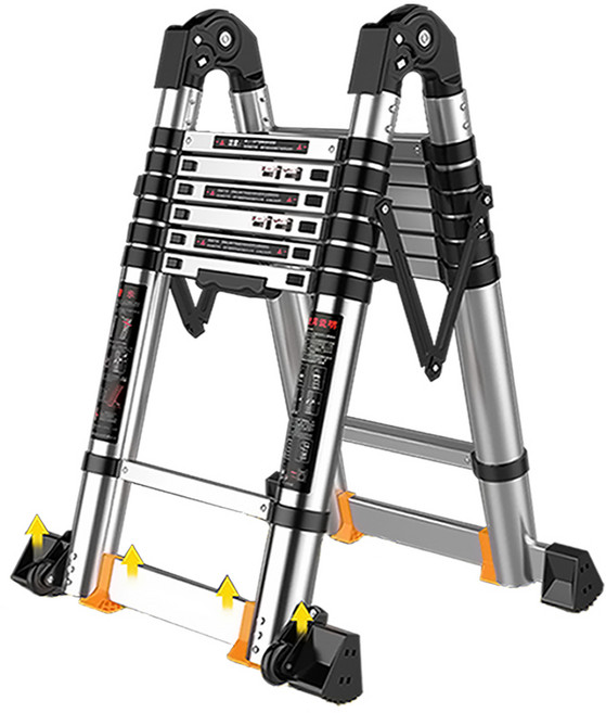 第三代鋁合金多功能伸縮梯子 人字梯+直梯雙功能, 1個