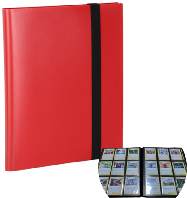 바실리스크 9포켓 360장 수납 PP 앨범 바인더, 레드, 1개