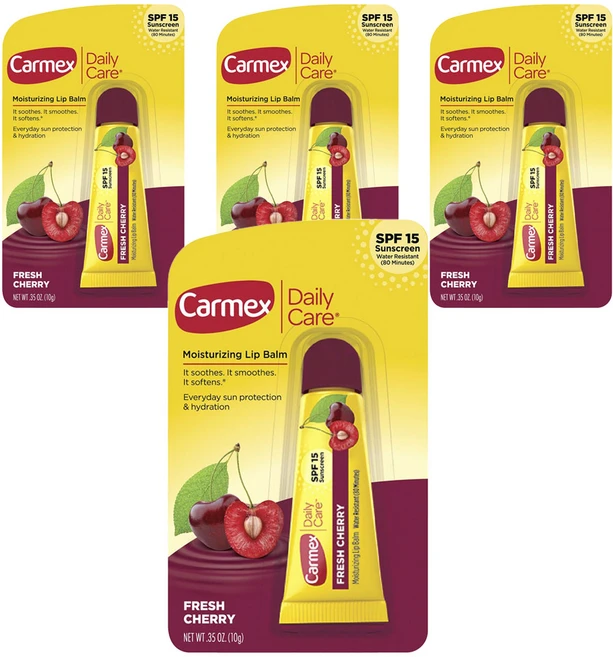카멕스 데일리 케어 모이스처라이징 립 밤 프레시 체리, 4개 - 쿠팡