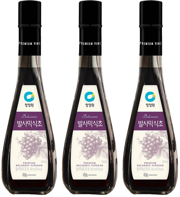청정원 발사믹식초, 350ml, 3개