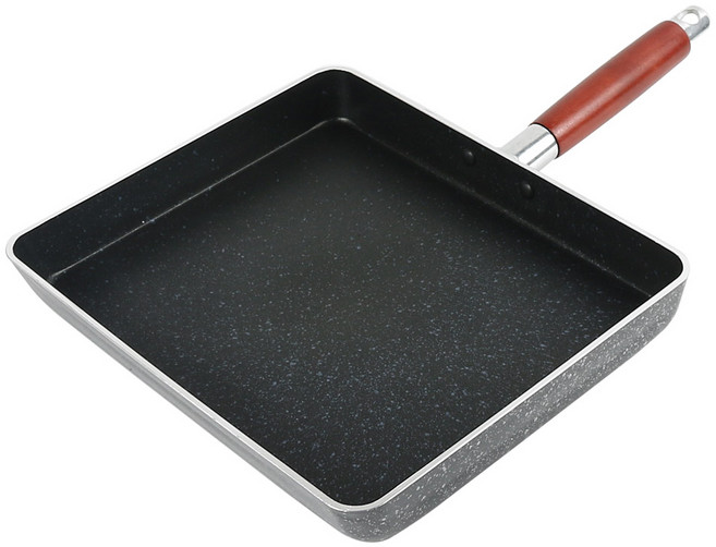 가벼운 대형 사각후라이팬 업소용프라이팬 대용량 사각팬 계란말이용 네모후라이팬 큰 계란말이팬, 1개, 25cm