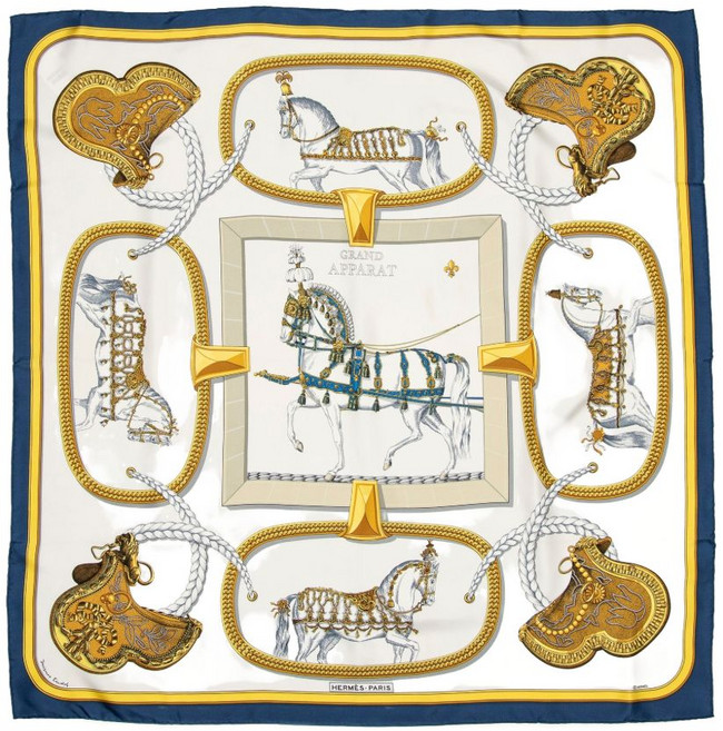 에르메스 중고 그랜드 아파라 스카프