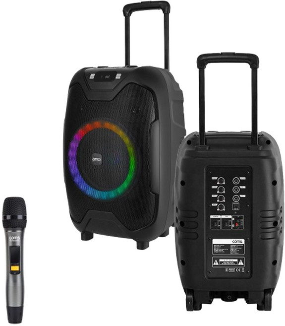 이동식 UHF 앰프 스피커 무선마이크 헤드셋 세트 50W 충전식 야외 행사 강의용, 블랙, KY600S1 (핸드마이크 1개)