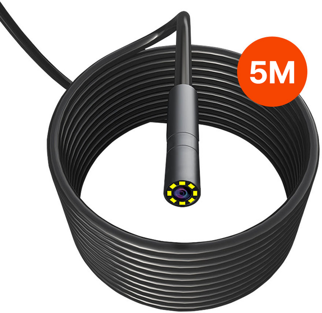 솔리드 내시경카메라 5m 케이블선만 와이어 누수 탐지 탐지기 S-ES20, 내시경카메라 케이블선만 5m, 1개
