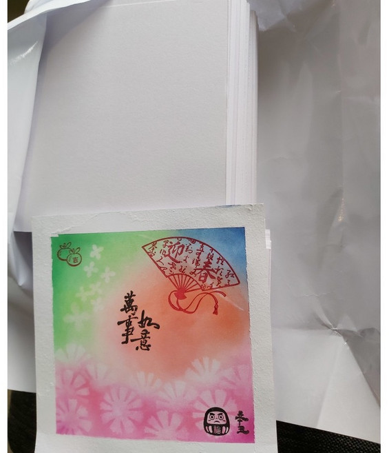 FionA6/方卡/小卡 繪圖紙 140磅 美術紙 適用於彩繪 塗鴉 禪繞畫 水彩 素描 粉彩, 1個, 正方,10cm-50張