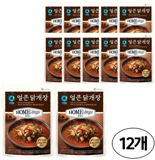 청정원 얼큰닭개장 450g 12개, 없음