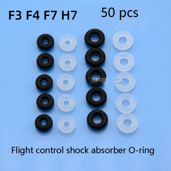 50개 RC 비행기 부품 충격 흡수기 O링 실리콘 고무 제어 M2 버퍼 가스켓 (크로스오버 FPV 용), 02 O ringM3Black 50P