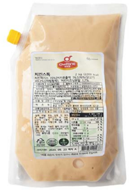 대상 쉐프원 치킨스톡 2kg/[아이박스+아이스팩], 1, 2kg