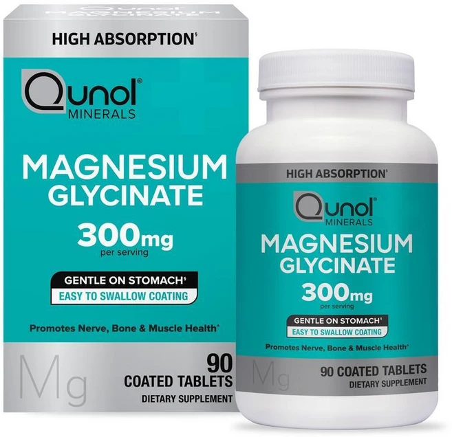 Qunol 마그네슘 글리시네이트 300mg 90정, 90 Count (Pack of 1), 90 Count (Pack of 1), 1개 - 쿠팡
