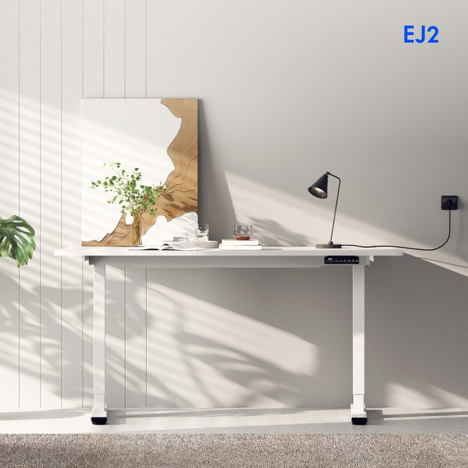 FlexiSpot 듀얼모터 모션데스크 EJ2 전동 높낮이조절책상 컴퓨터책상 A/S 5년 높이700-1190mm 내하중100KG, 화이트