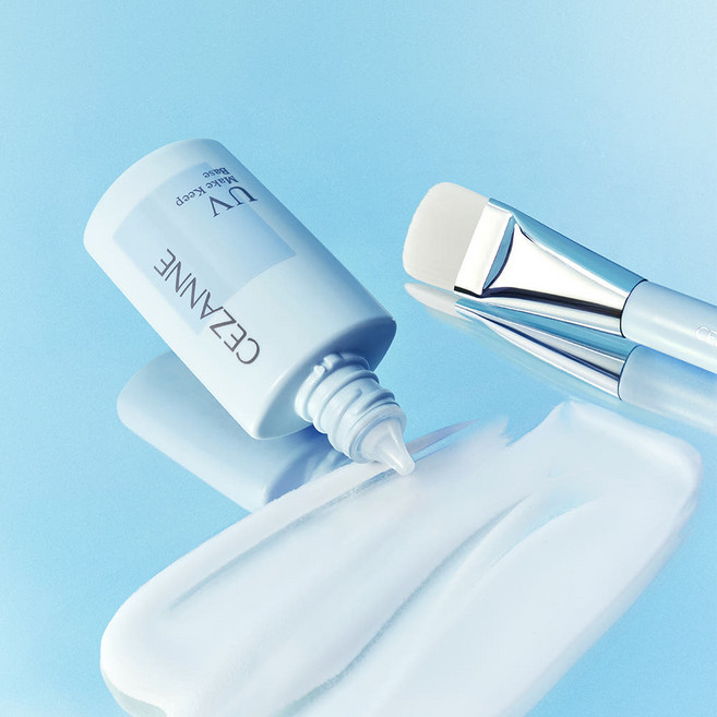 [세잔느] 메이크 킵 베이스 라이트블루+미니 베이스 브러쉬 기획 SET SPF28 PA++, 세잔느 메이크 킵 베이스 라이트블루+미니 베이스 브러쉬, 1개