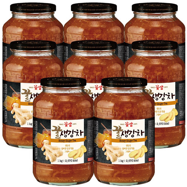 꽃샘 꿀생강차, 1kg, 8개, 1개입