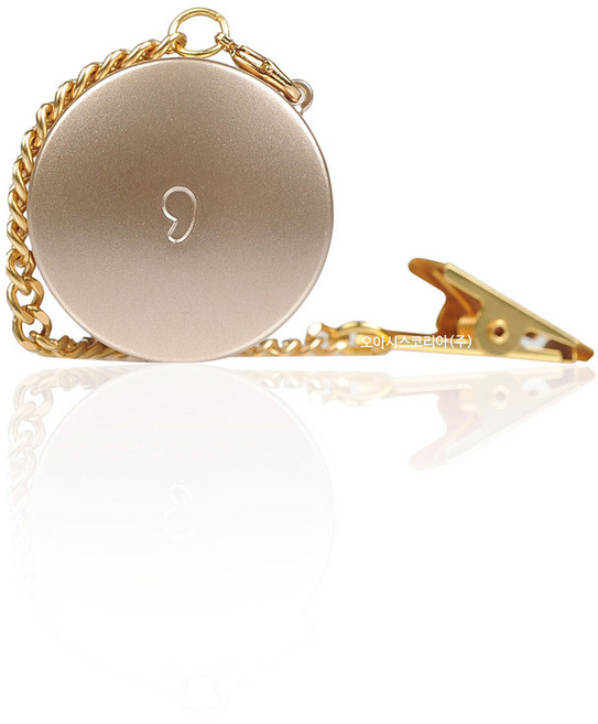 보청기 휴대용 케이스 골드 초소형 원형 체인 클립형 - 충격방지 쿠션내장 국산 정품, 1개, 보청기 케이스 골드