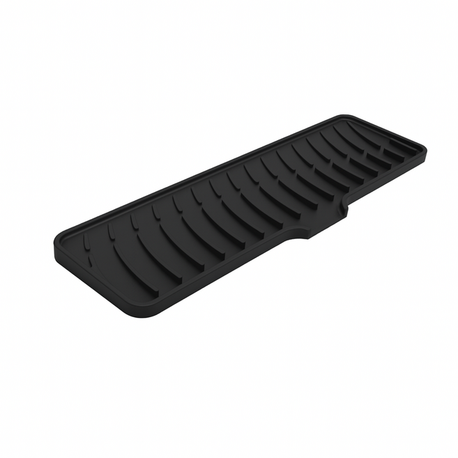 씽굿 실리콘 다용도 주방 욕실 건조대 매트, 블랙, 1개