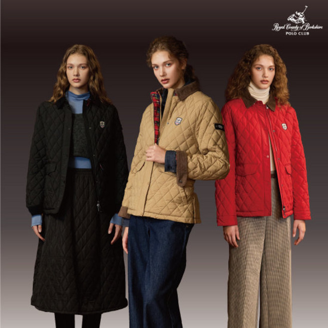 RCB POLO CLUB 25FW 여성 덤블 웜 장기모 퀼팅 패딩 1종