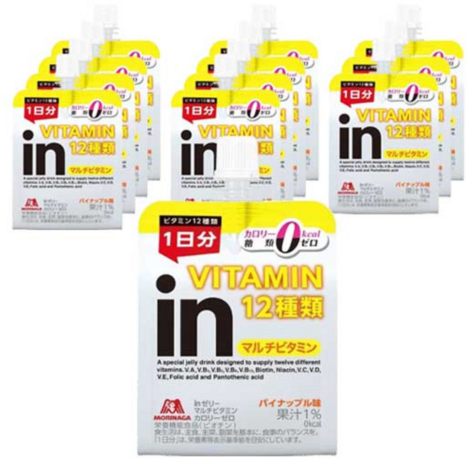 MORINAGA 森永 in綜合維他命果凍 鳳梨口味, 12包