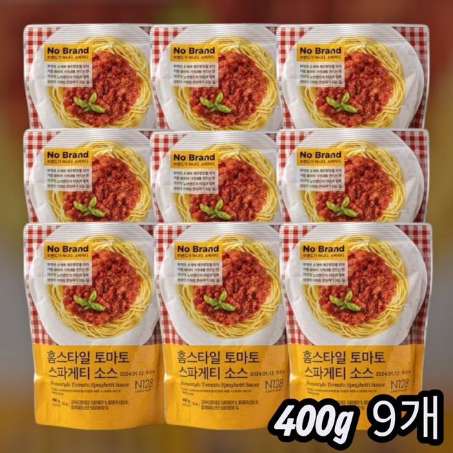 노브랜드 총6인분 토마토소스+크림소스+로제소스, 9개, 400g