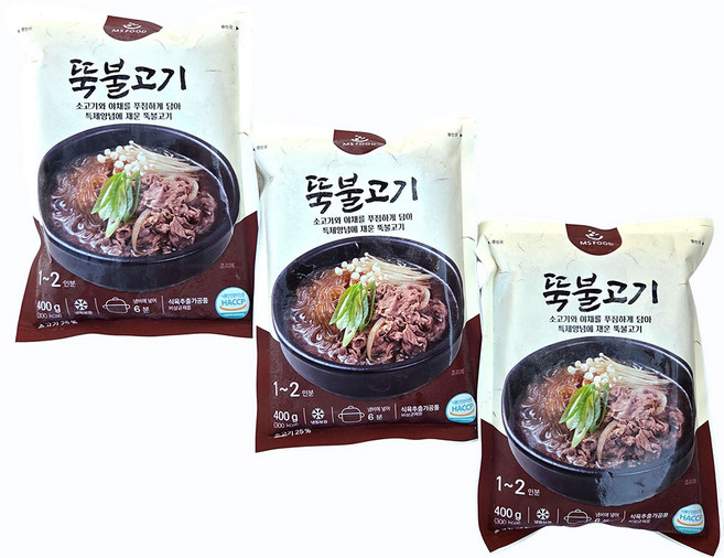 새마원 소고기 뚝배기불고기 400g 간편식 즉석식품 뚝불고기, 3개