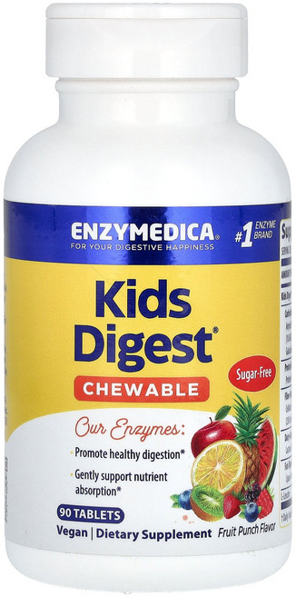 엔자이메디카 소화효소제 어린이효소 프로테아제 프로테아제 과일펀치 90정, 1