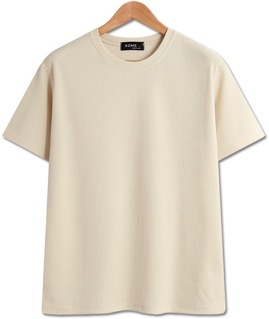 탑보이 와플 스판 라운드 반팔티 (SM122)