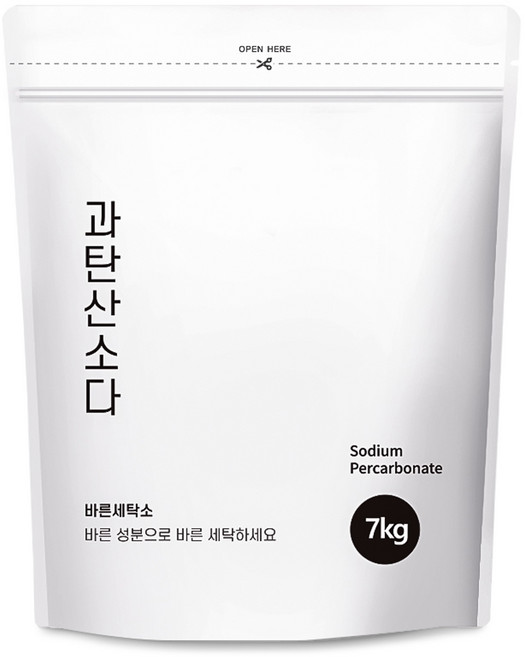 바른세탁소 과탄산소다 파우치 초대용량 산소계표백제 1등급원료 사용, 7kg, 1개