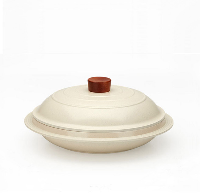 엣지바이브 비자트 팬 IH 세라믹 양수냄비 가마솥, 1개, 아이보리, 28cm