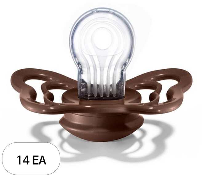 BIBS 꾸뛰르 실리콘 쪽쪽이, 14개, 모카