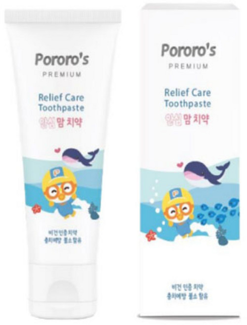 케이엠제약 뽀로로 안심 맘 어린이 치약 천연딸기향, 60g, 1개