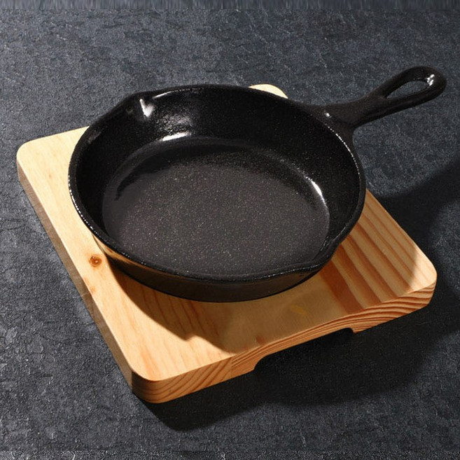 무쇠 주물팬 원형 후라이팬 8인치, 1개