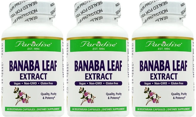 파라다이땡허브 바나바잎 코로솔산 PPAR 약들약 고약사 식물성 캡슐 60개 [3개], 1개 - 쿠팡