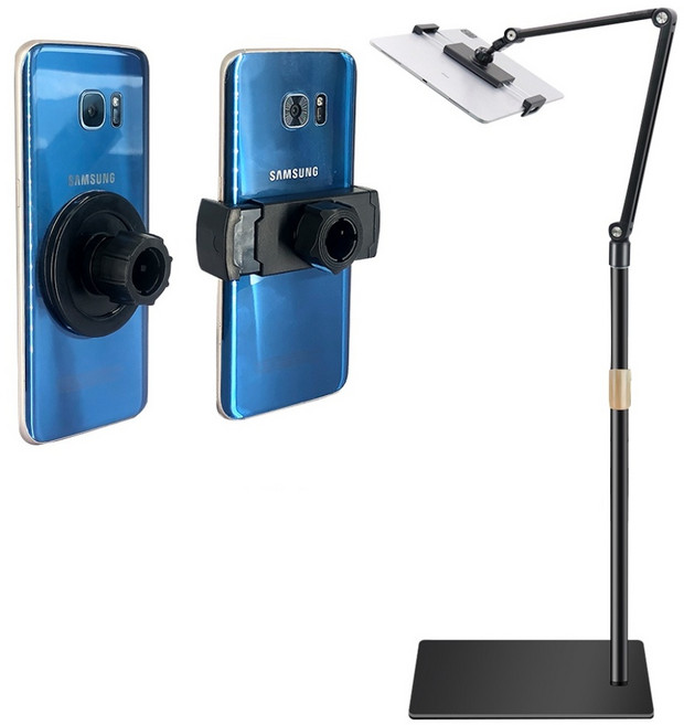 비상 팬텀 맥세이프 자바라 침대 핸드폰 거치대 태블릿 스탠드, 블랙, 1개