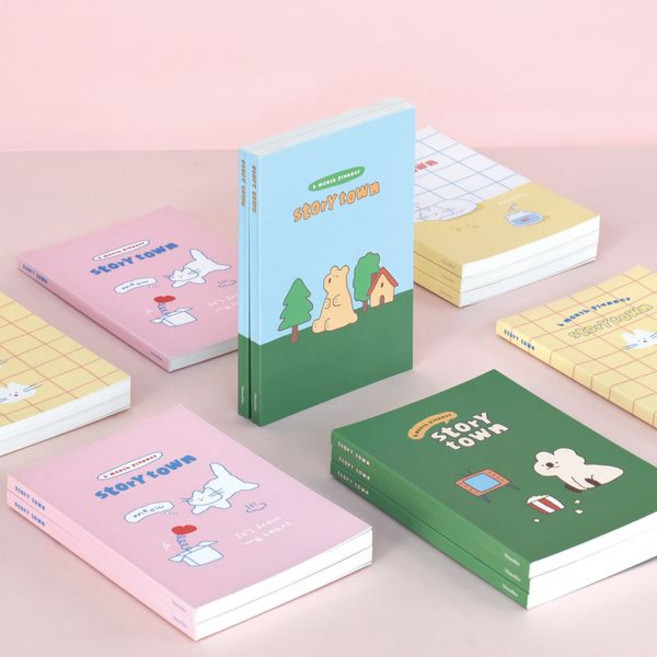 스토리타운 애프터눈 6개월 다이어리 (만년형), + PVC 커버, 색상
