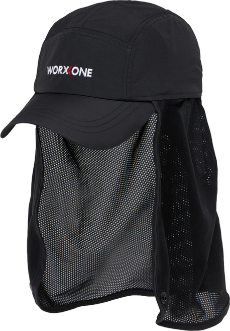 블랙야크 워크웨어 웍스원 흡한속건 메쉬형 차양막 탈착 차양모 H004, BLACK, 60