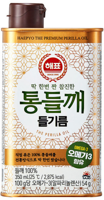 해표 통들깨 들기름 350ml x 1개