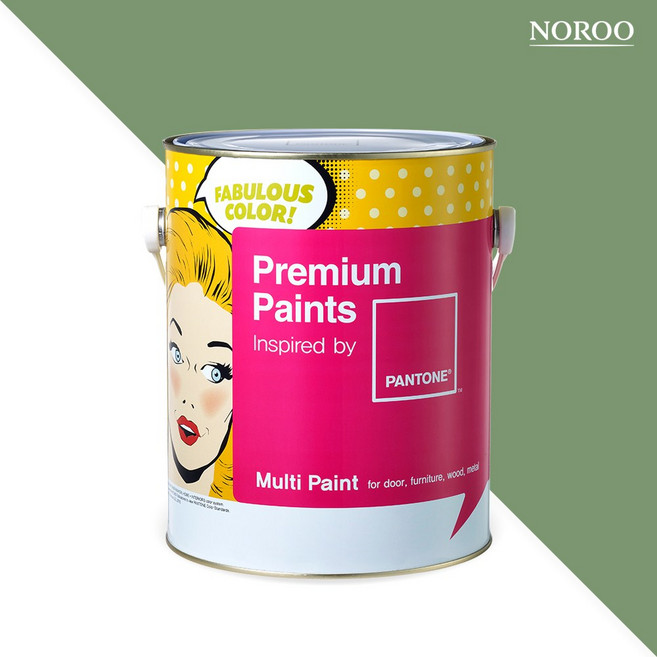 노루페인트 팬톤멀티 에그쉘광 페인트 4L, 그린아이즈, 1개