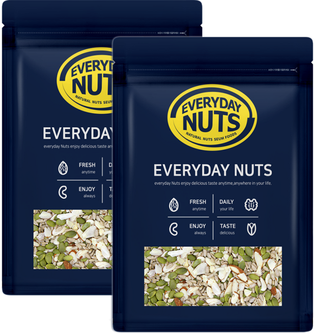 에브리데이넛츠 씨앗견과 믹스넛 500g+500g, 500g, 2개