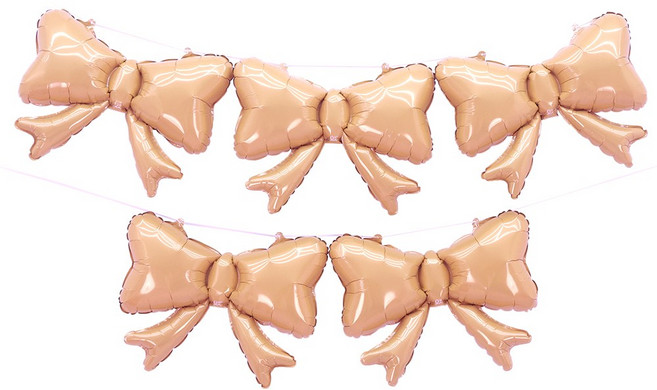 파티짱 리본 S 풍선 5개입 세트 생일 파티, 1세트, 로즈골드